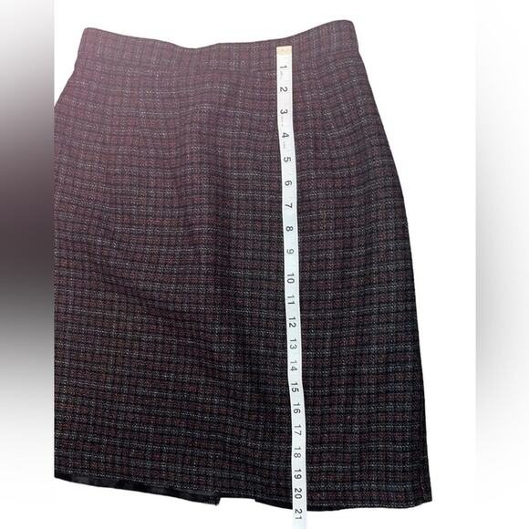 Mini Plaid Wool Polyester Red Gray Black Mini Skirt VTG Womens Size 6 Schoolgirl - Picture 7 of 7